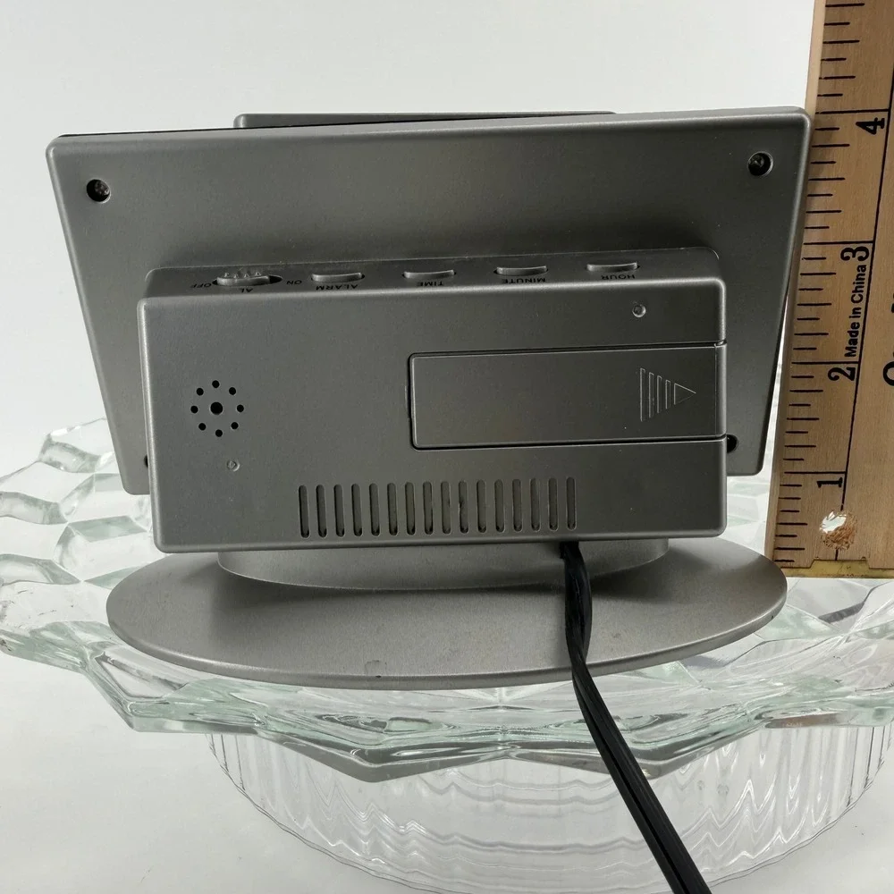 Advance Model 3112 Silver Dig\ital Alarm Clock Snooze‎ Function ETL Listed